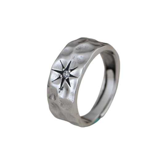 Goth Style Sterling Silver Star Ring - Silver | GothReal