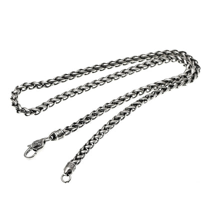 Goth Style Sterling Silver Twist Necklace - Silver | GothReal