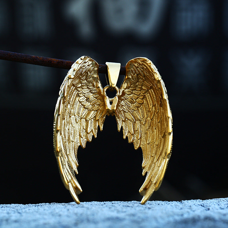 Sexy Mechanical Angel Double Wings Men Women Goddess Pendant Necklace  Jewellery | eBay