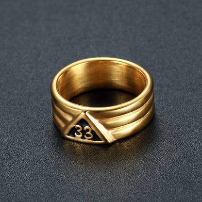 Goth Style Arabic Numeral 33 Ring | GothReal