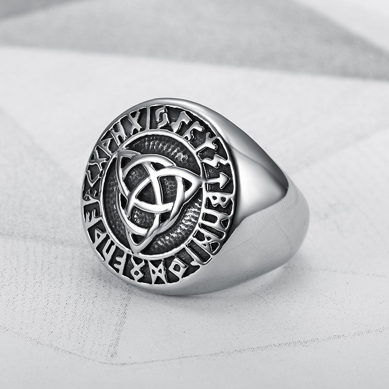 Goth Style Celtic Rune Ring - Silver | GothReal