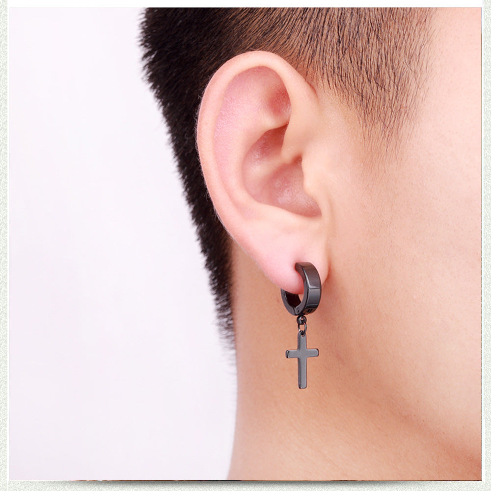 Goth Style Cross Earring - Single | GothReal