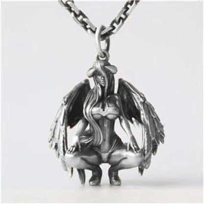 Goth Style Devil Angel Wings Necklace | GothReal