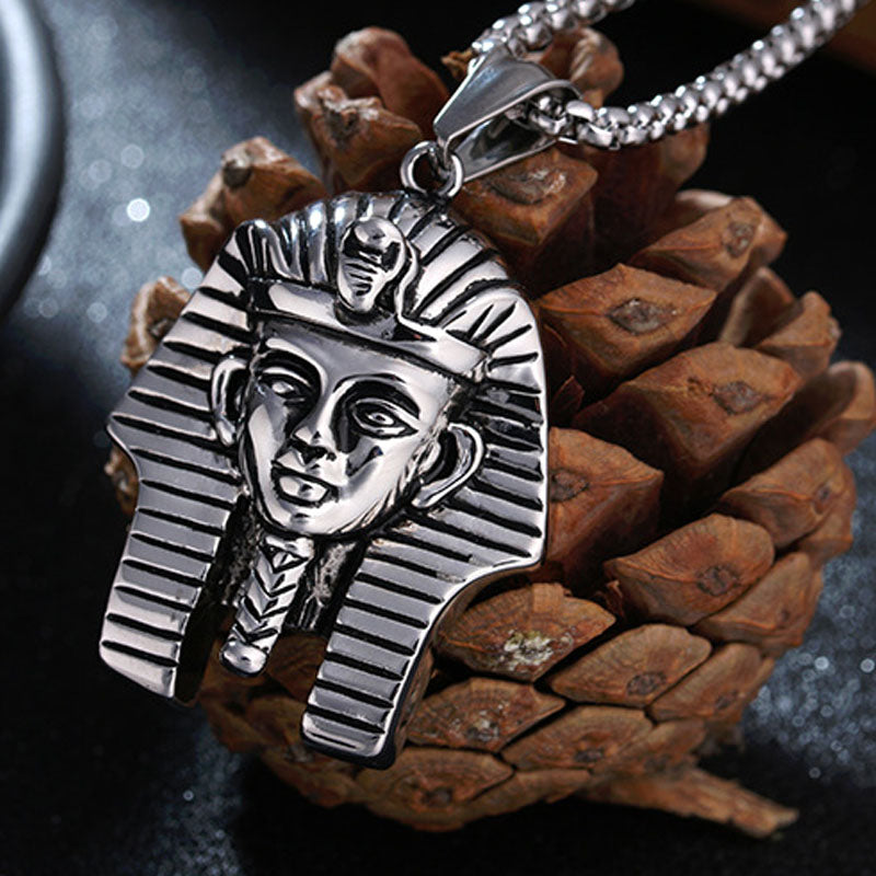 Goth Style Egyptian Pharaoh Sphinx Pendant - Silver | GothReal