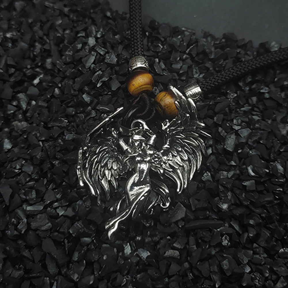 Goth Style Evil Angel Pendant With Necklace | GothReal