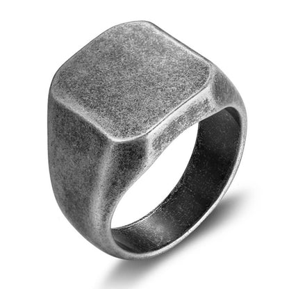 Goth Style Geometric Square Ring | GothReal