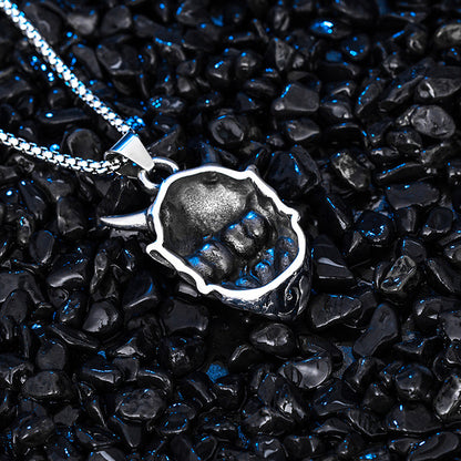Goth Style Ghost Face Pendant With Necklace | GothReal