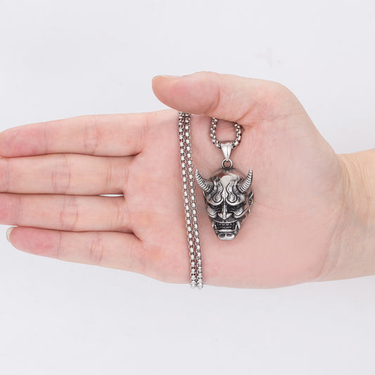 Goth Style Ghost Mask Pendant With Necklace | GothReal