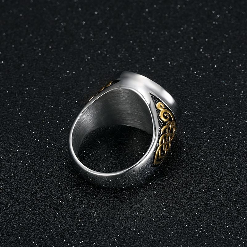 Goth Style Gilded Dragon Slayer Ring | GothReal
