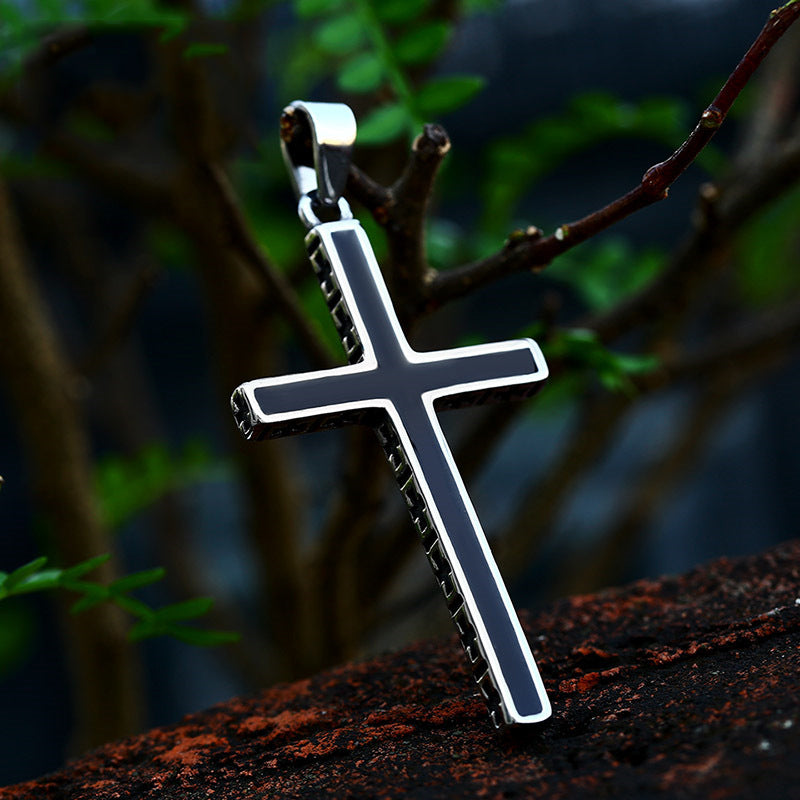 Goth Style Gothic Cross Pendant - Silver | GothReal