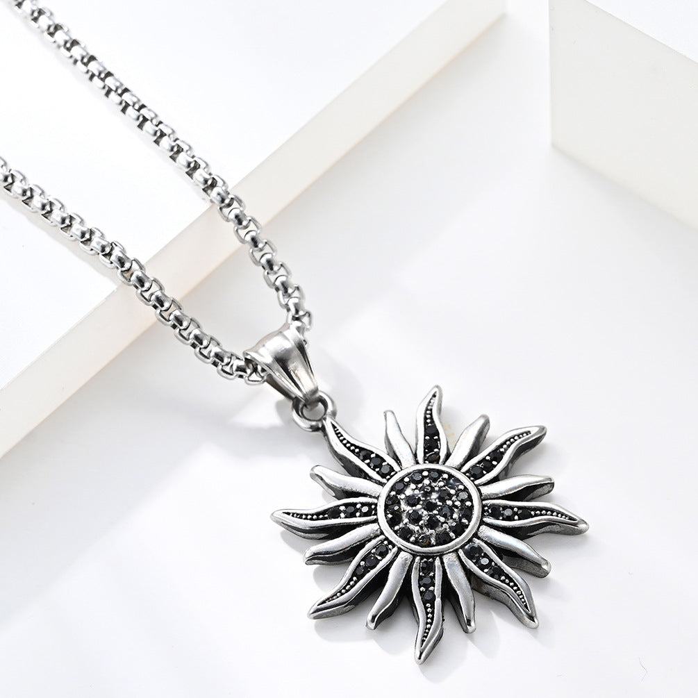 Goth Style Helios Gemstone Pendant With Necklace | GothReal