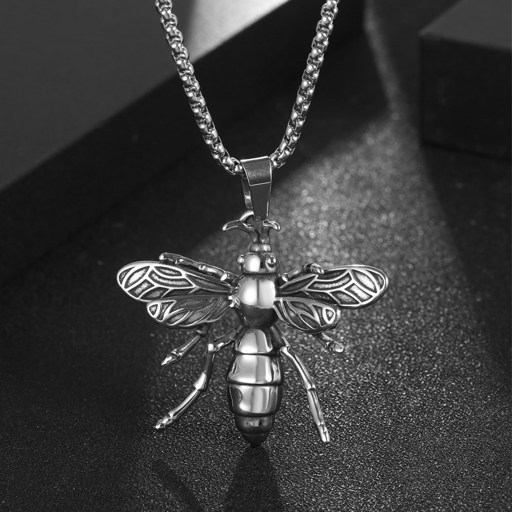 Goth Style Honeybee Stainless Steel Pendant | GothReal