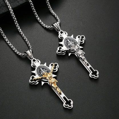 Goth Style Jesus Cross Necklace | GothReal
