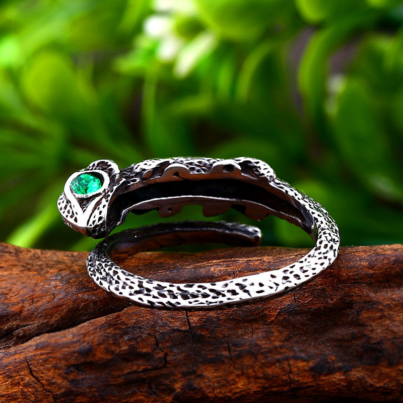 Goth Style Lizard Ring - Silver | GothReal