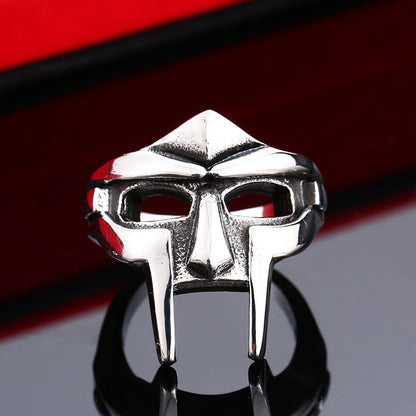 Goth Style MF Doom Mask Ring - Silver | GothReal