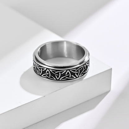 Goth Style Nordic Celtic Knot Spinner Ring | GothReal