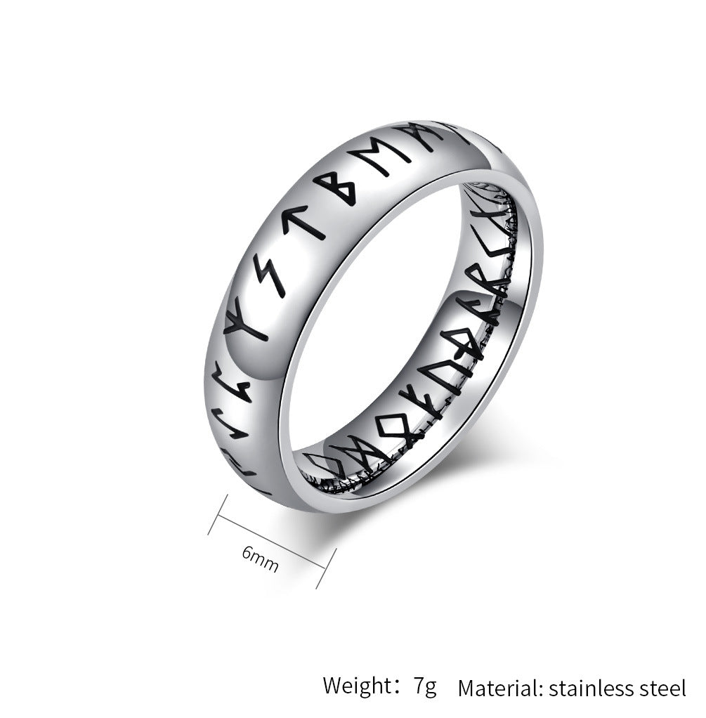 Goth Style Nordic Viking Rune Ring | GothReal