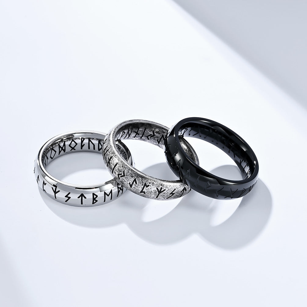 Goth Style Nordic Viking Rune Ring | GothReal