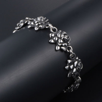 Goth Style Rose Stainless Steel Bracelet | GothReal