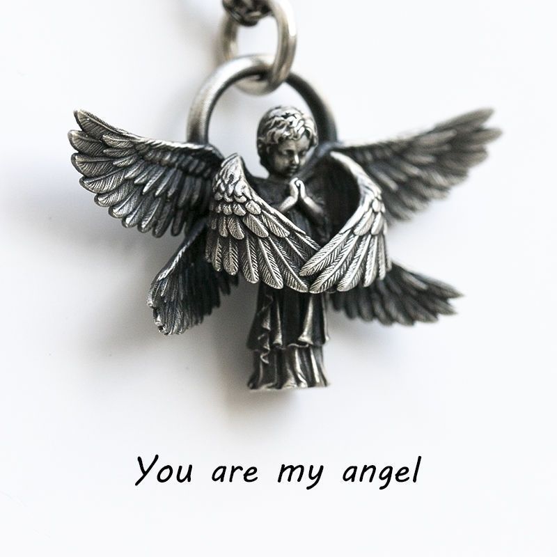 Goth Style Six Wings Angel Pendant with Necklace | GothReal