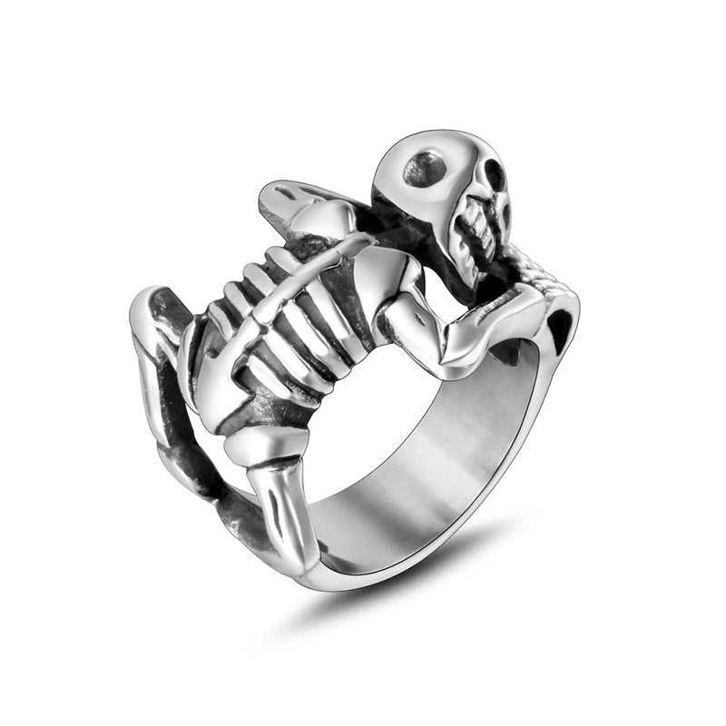 Goth Style Skeleton Skull Gothic Ring | GothReal