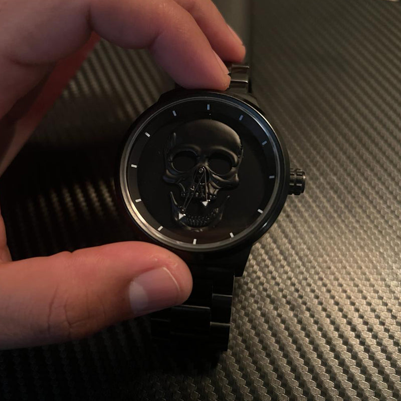 Goth Style Skull Background Watch | GothReal