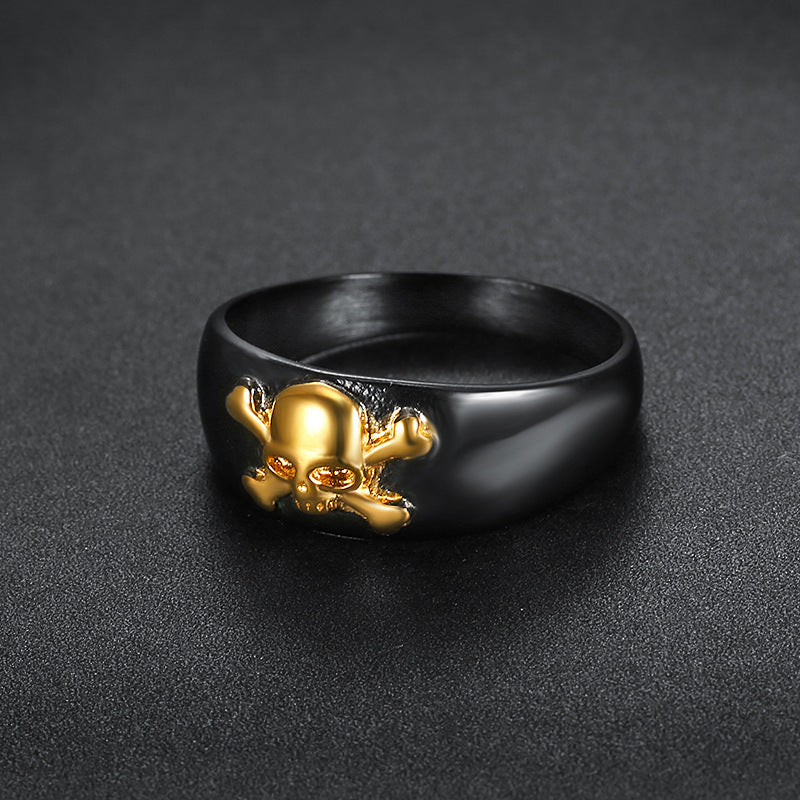 Goth Style Skull Ring - Titanium Steel | GothReal