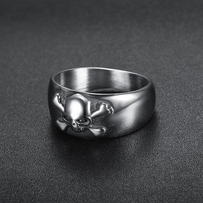 Goth Style Skull Ring - Titanium Steel | GothReal