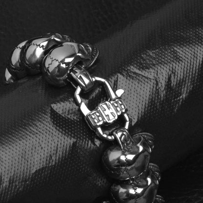 Goth Style Skull Stainless Steel Bracelet | GothReal