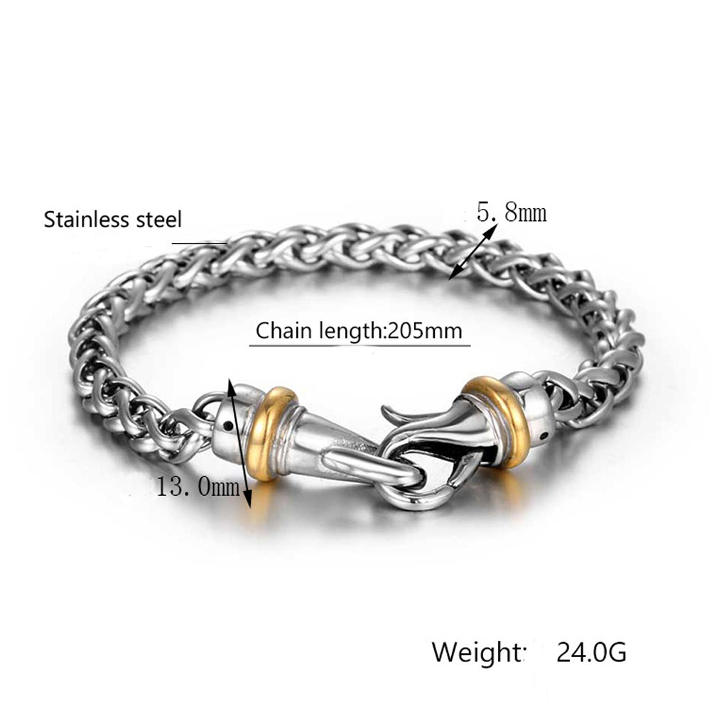 Goth Style Stainless Steel Twist Bracelet | GothReal