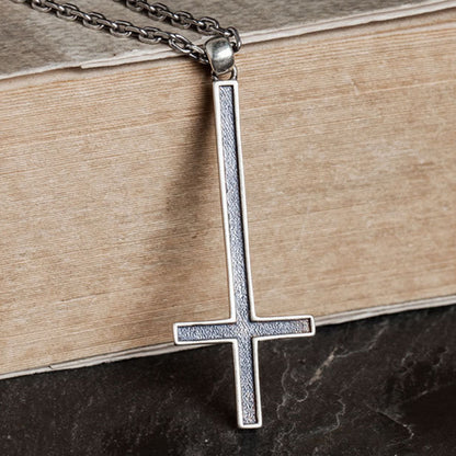 Goth Style Sterling Silver Cross Pendant | GothReal