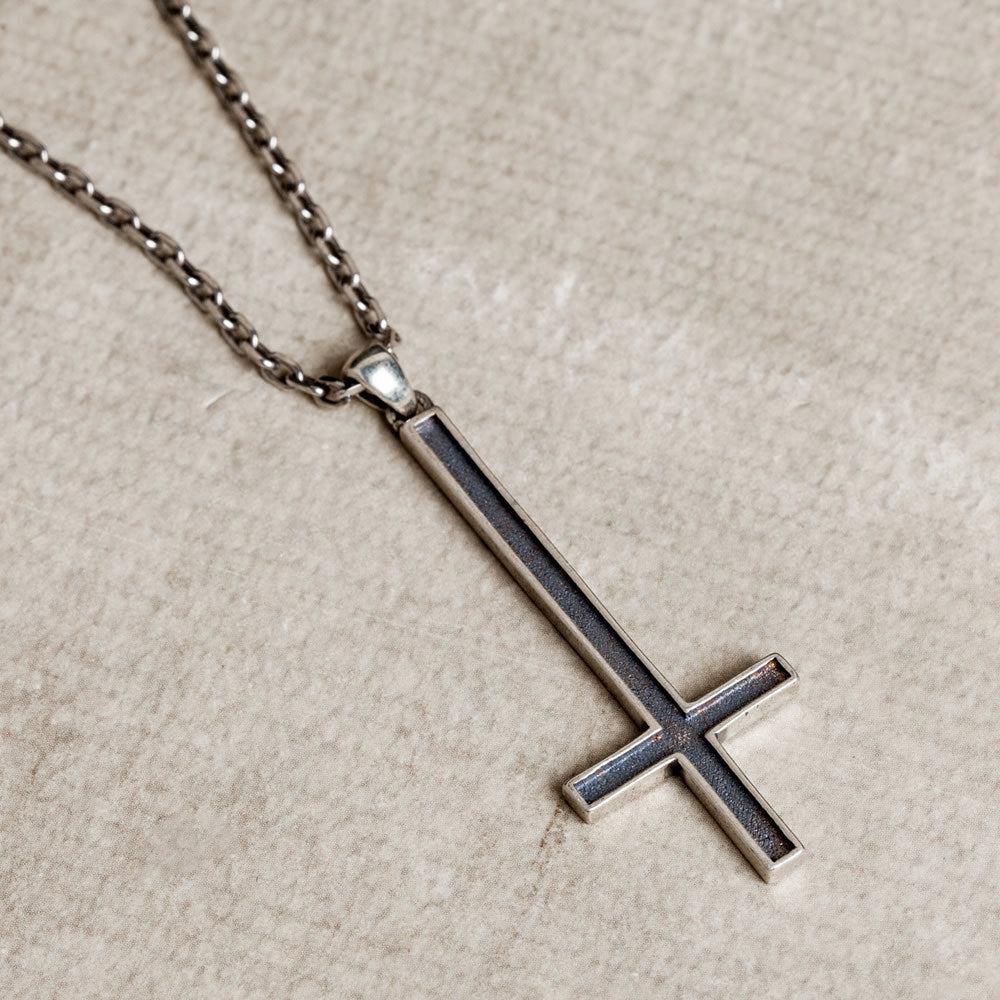 Goth Style Sterling Silver Cross Pendant - Silver | GothReal