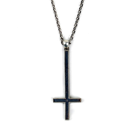 Goth Style Sterling Silver Cross Pendant | GothReal