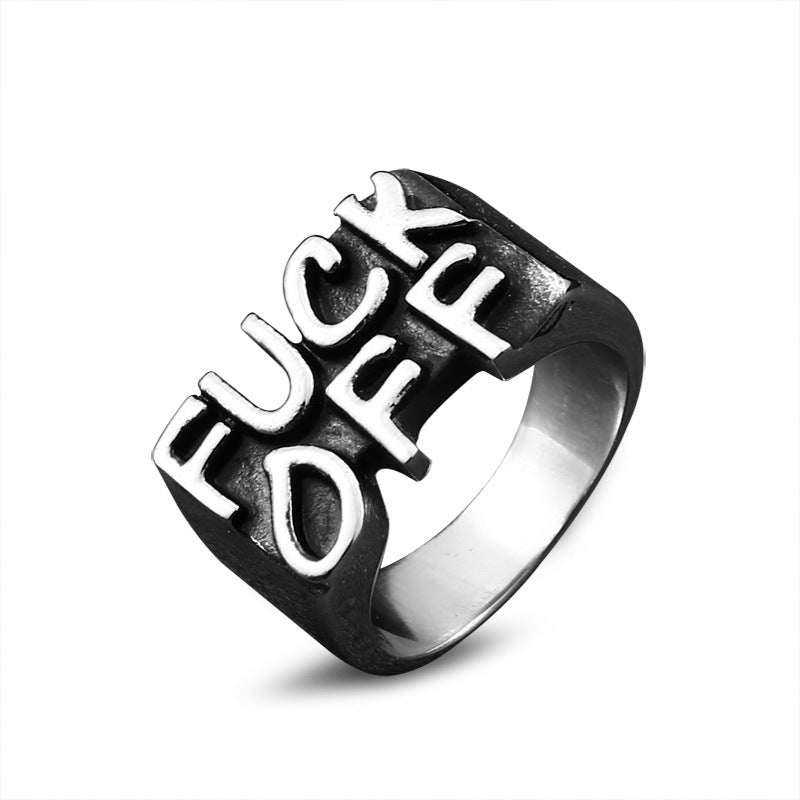 Goth Style The FUCK OFF Ring | GothReal