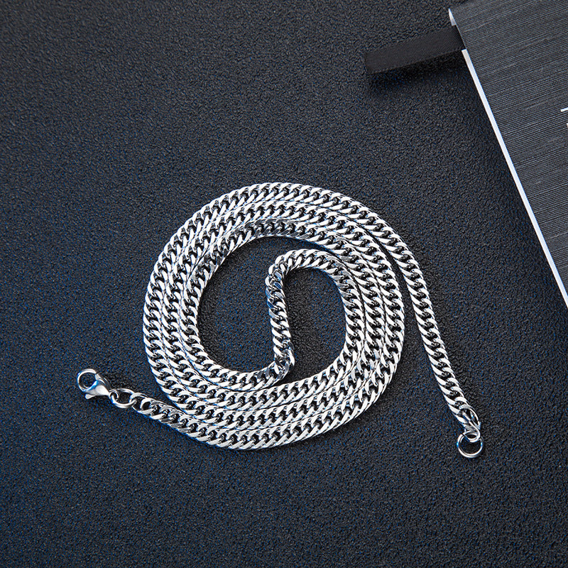 Goth Style Titanium Steel Necklace - Silver | GothReal