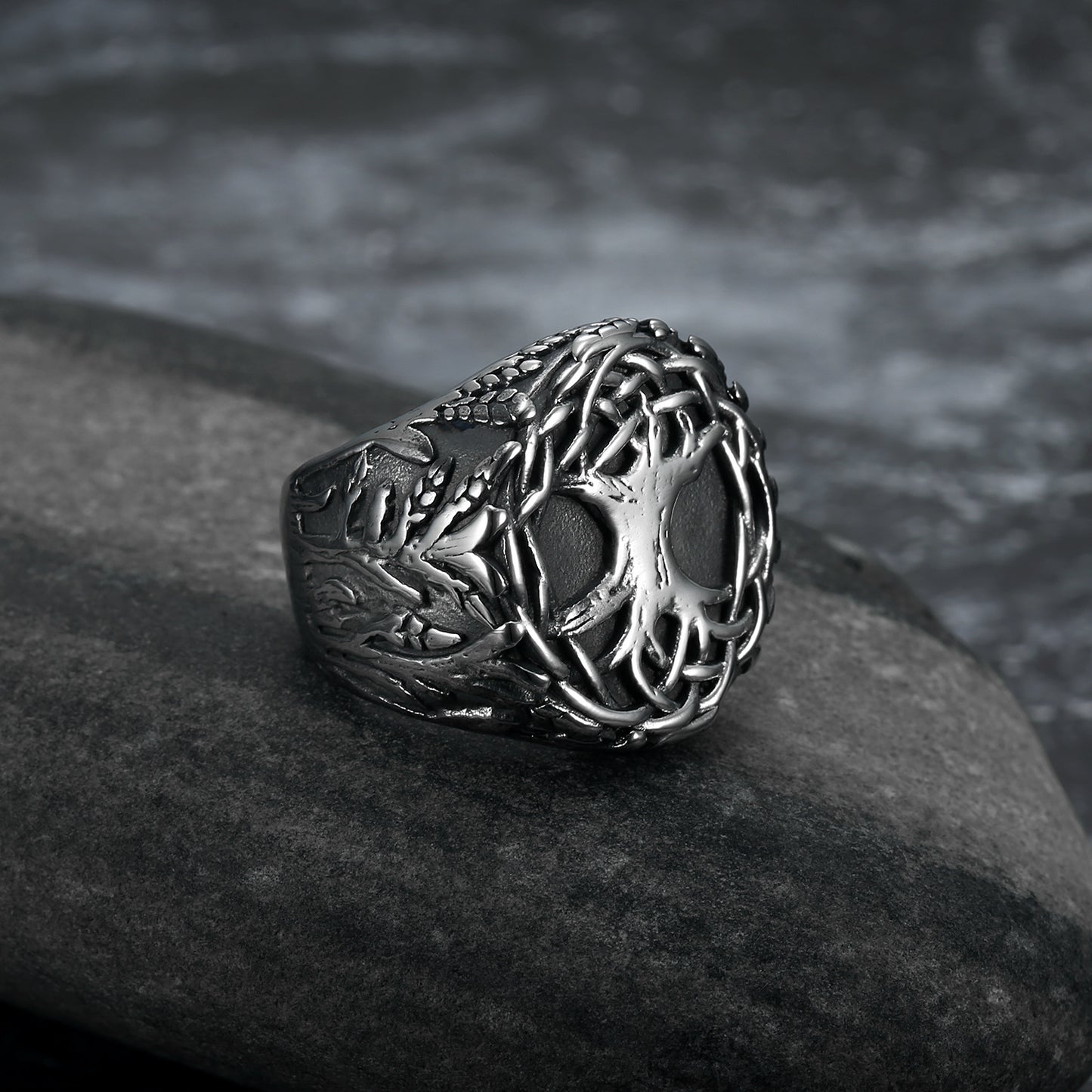 Goth Style Tree Of Life Ring | GothReal