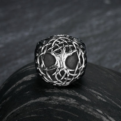 Goth Style Tree Of Life Ring - Silver | GothReal
