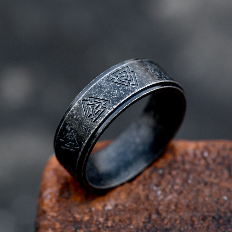 Goth Style Valknut Viking Ring | GothReal
