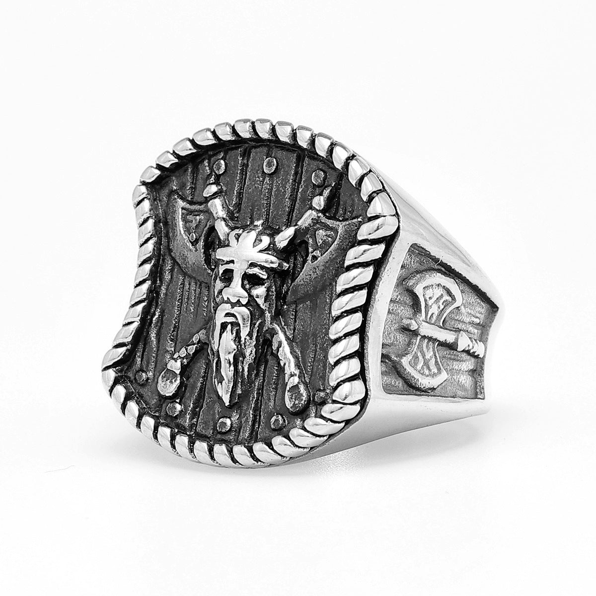 Goth Style Viking Axe Ring - Silver | GothReal