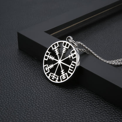 Goth Style Viking Compass Vegvisir Necklace | GothReal