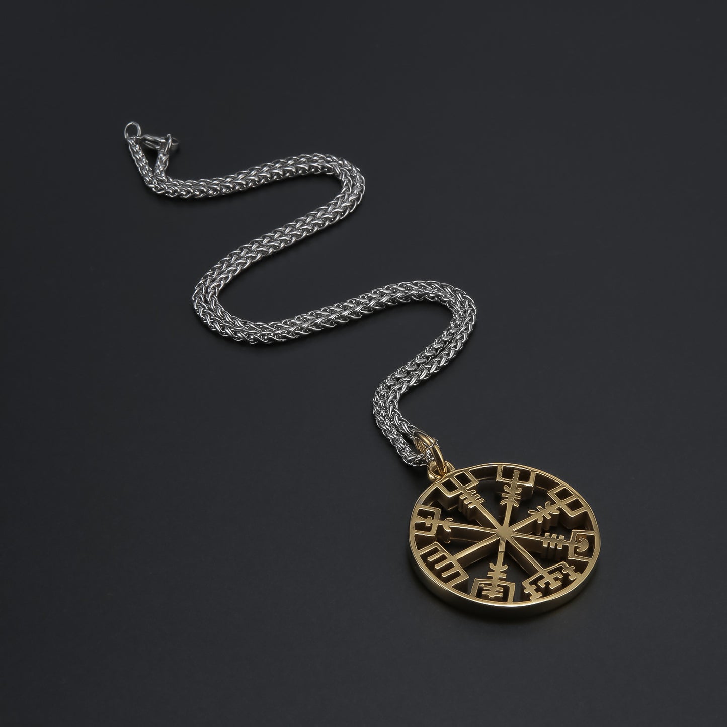 Goth Style Viking Compass Vegvisir Necklace | GothReal