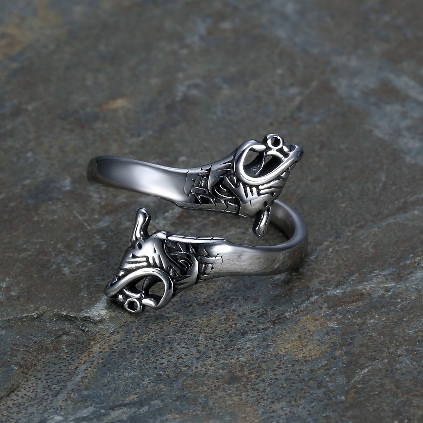 Goth Style Viking Patronus Ring - Silver | GothReal