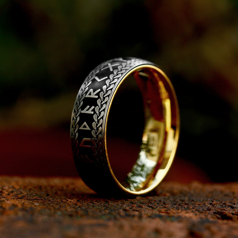 Goth Style Viking Rune Minimalist Ring - Silver | GothReal