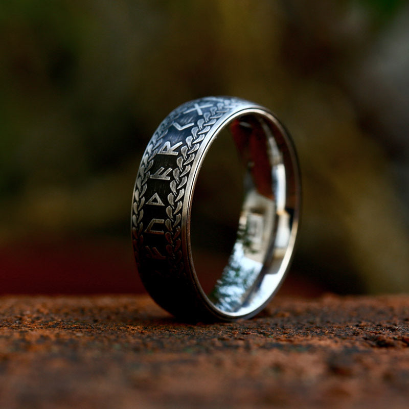 Goth Style Viking Rune Minimalist Ring | GothReal