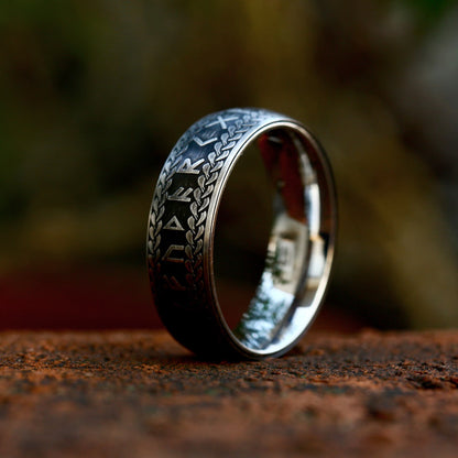 Goth Style Viking Rune Minimalist Ring | GothReal
