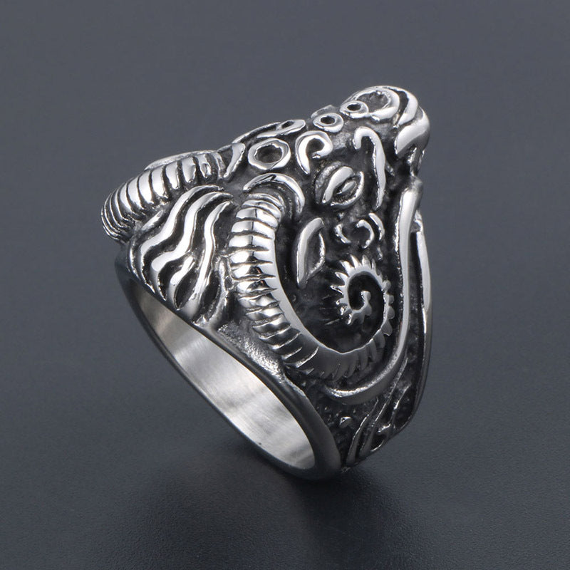 Goth Style Viking Thor Aries Ring | GothReal