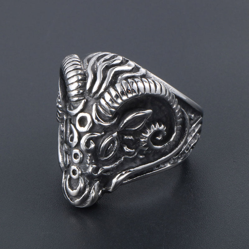 Goth Style Viking Thor Aries Ring | GothReal