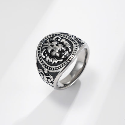 Goth Style Vintage Lion Ring | GothReal