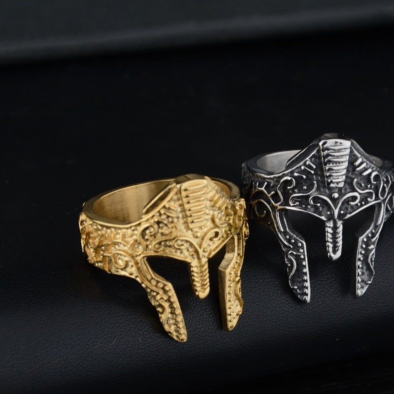 Goth Style Warrior Mask Ring | GothReal
