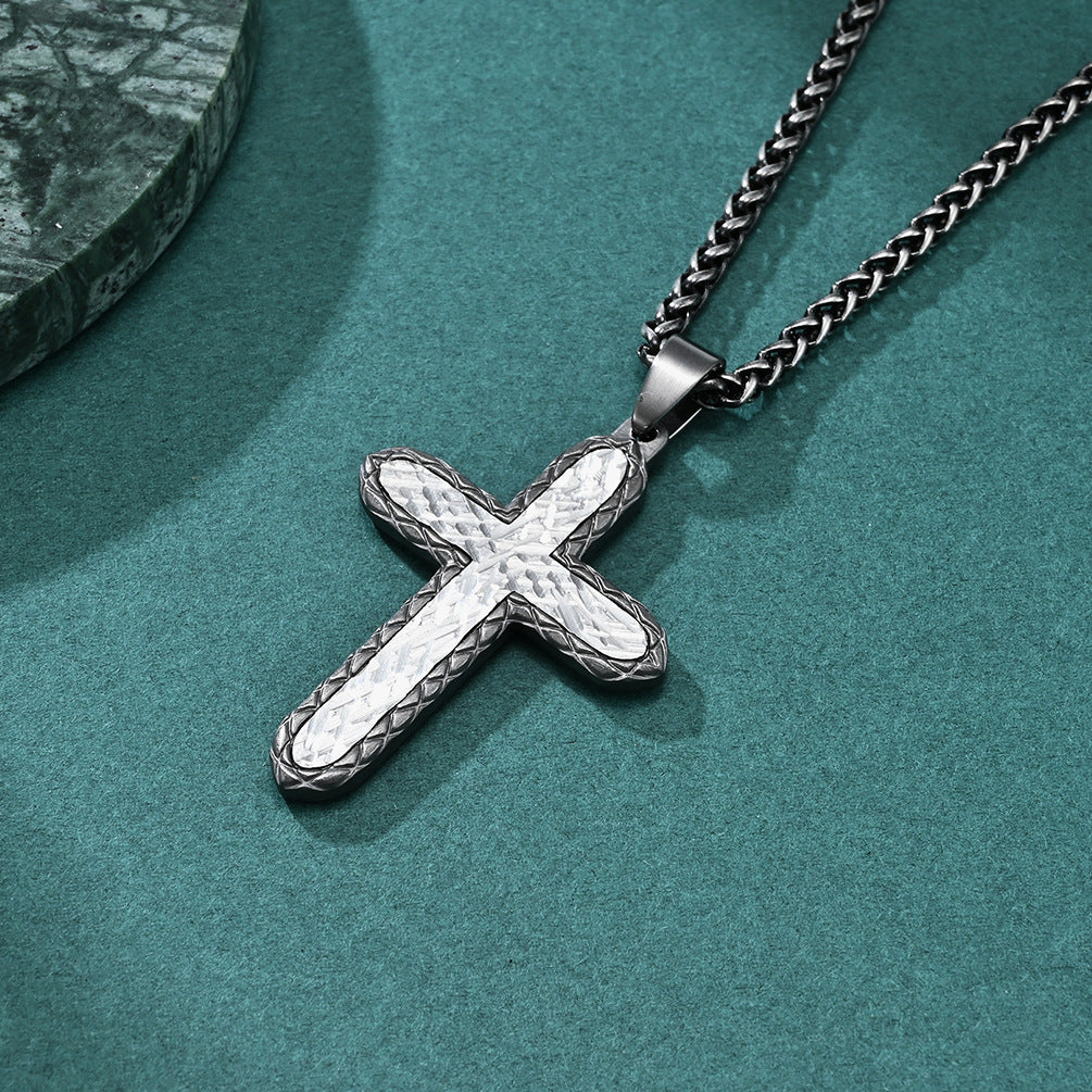 Goth Style Wave Cross Pendant With Necklace | GothReal